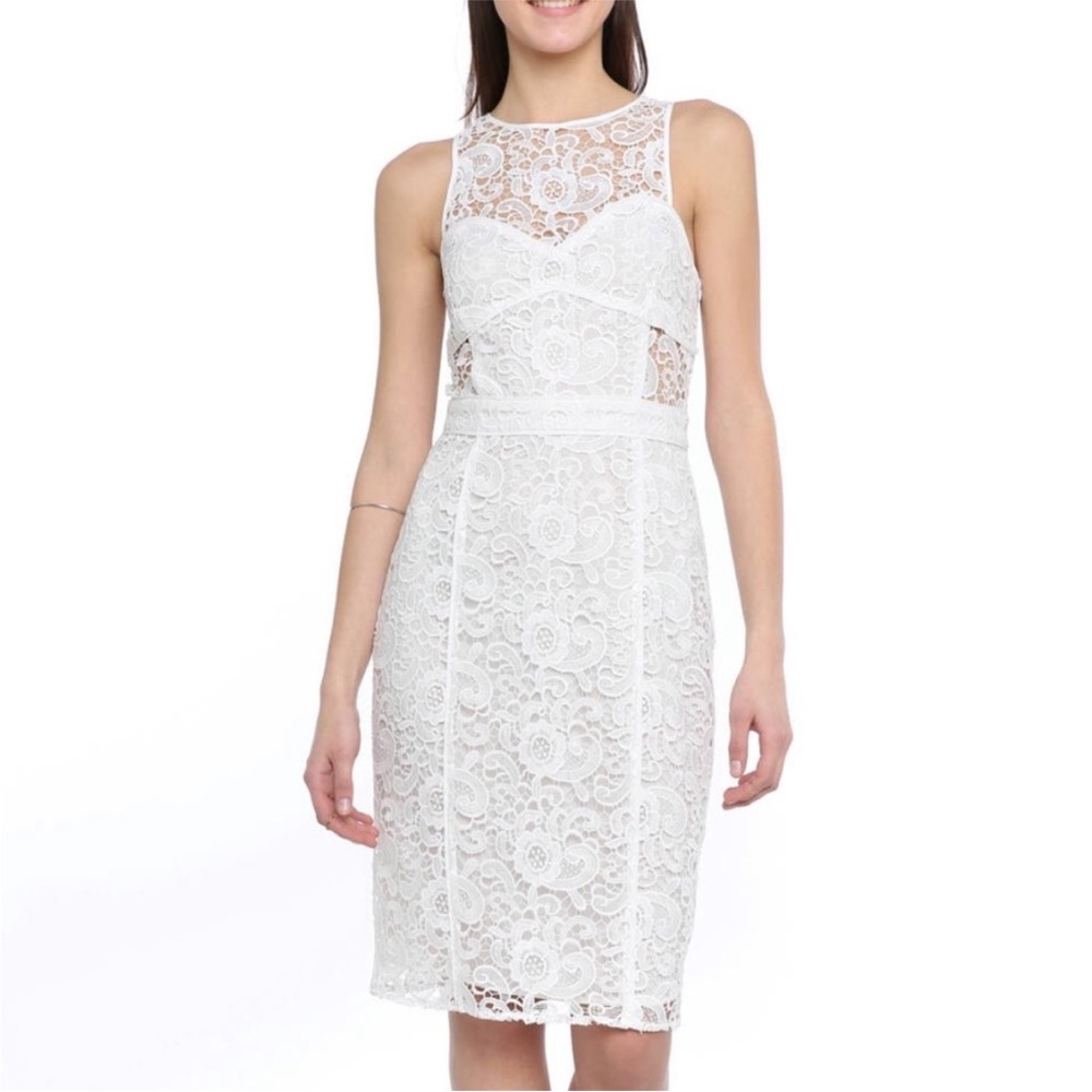 Likely Avenall Ivory White Lace Dress